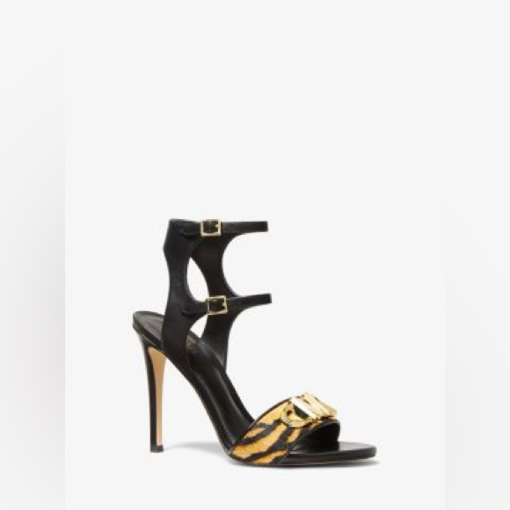 PARKER TIGER PRINT CALF HAIR AND LEATHER SANDAL
COLOR: MARIGOLD
SIZE: 8